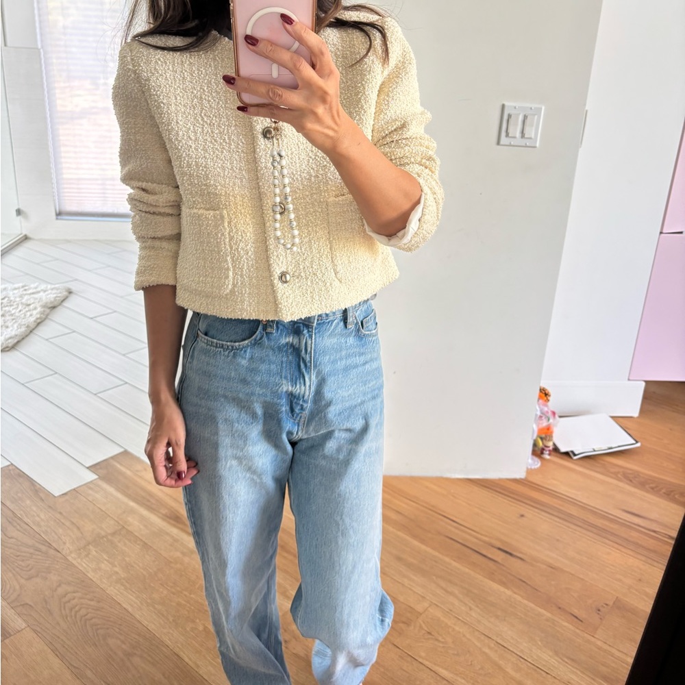 Ivory Cropped Jacket - Picture 3 of 4